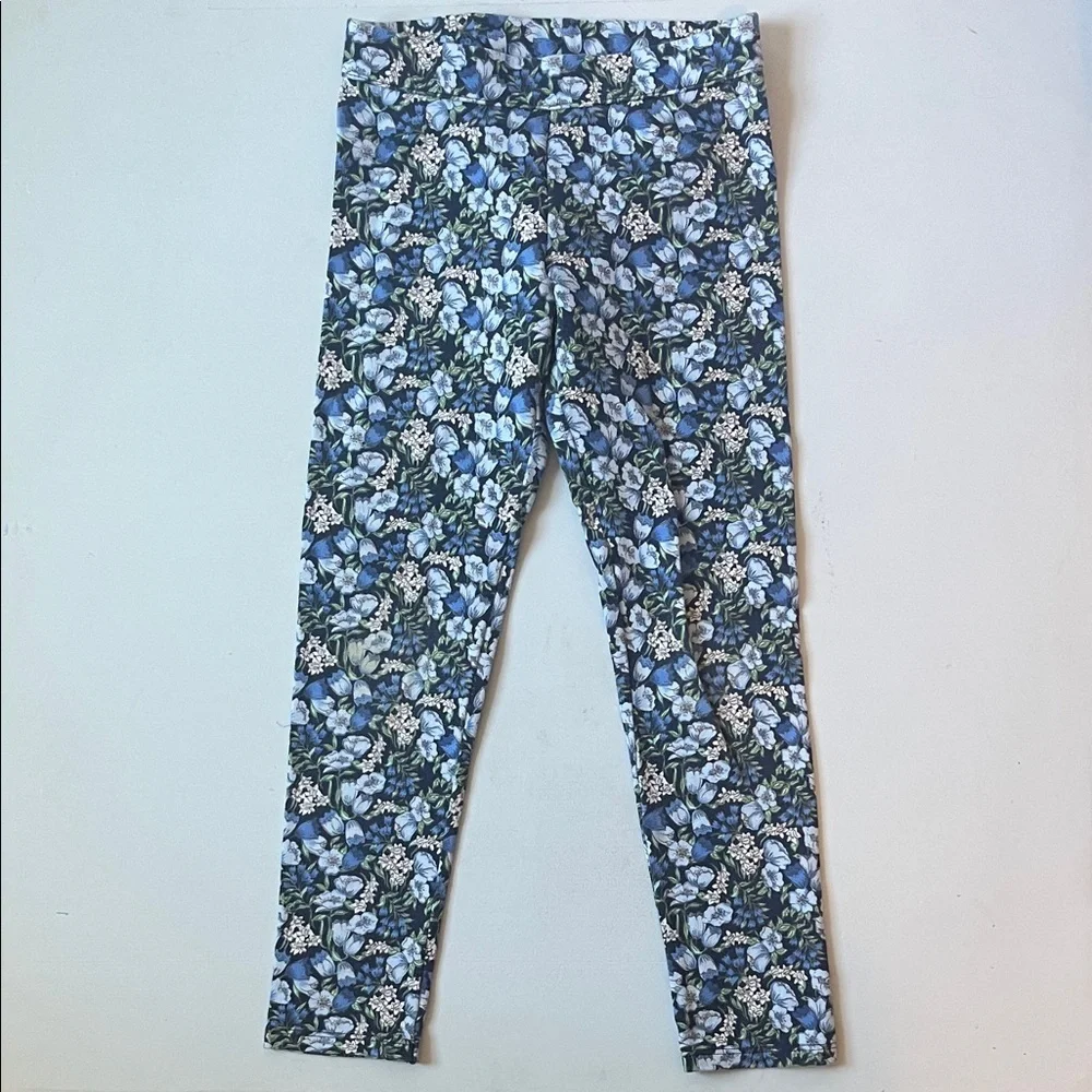 Janie and Jack Blue Floral Print Girls' Leggings 🧡